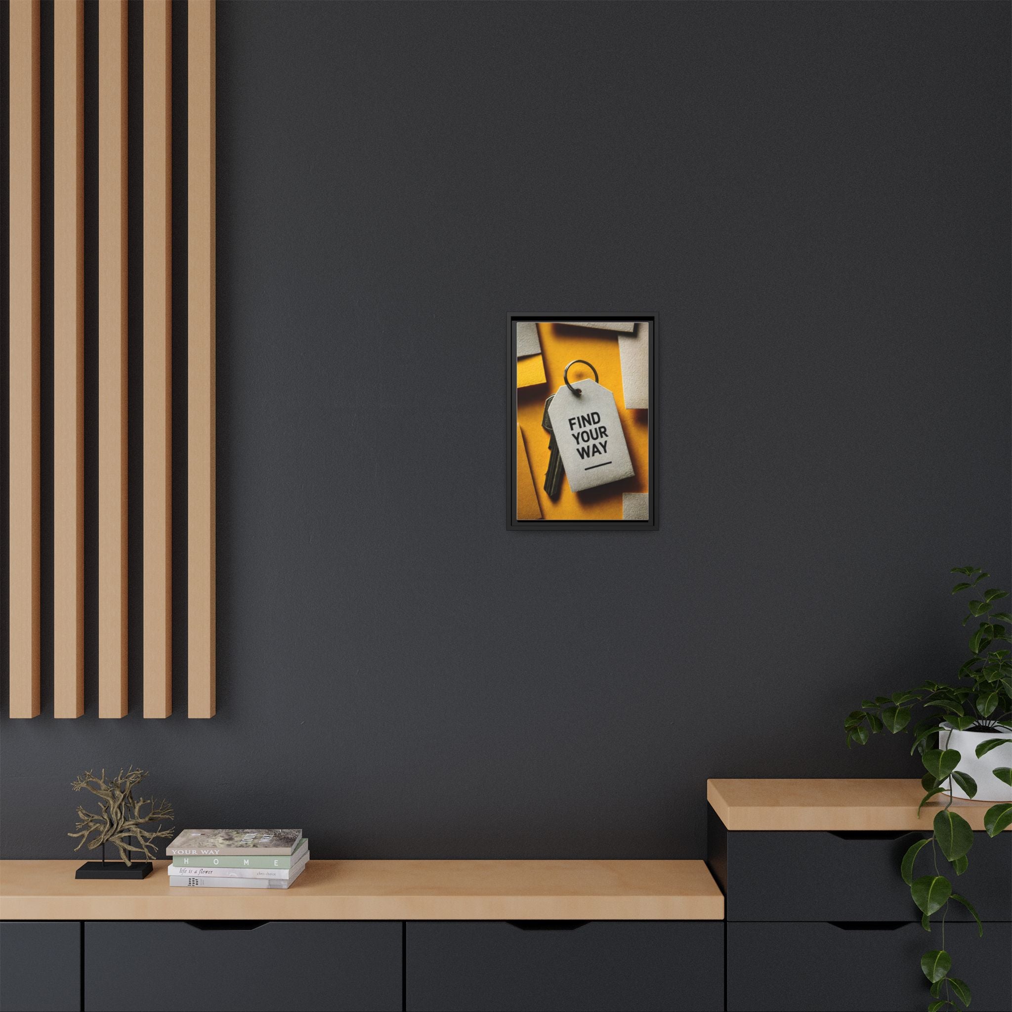Find Your Way Motivational Wall Art — Framed Matte Canvas