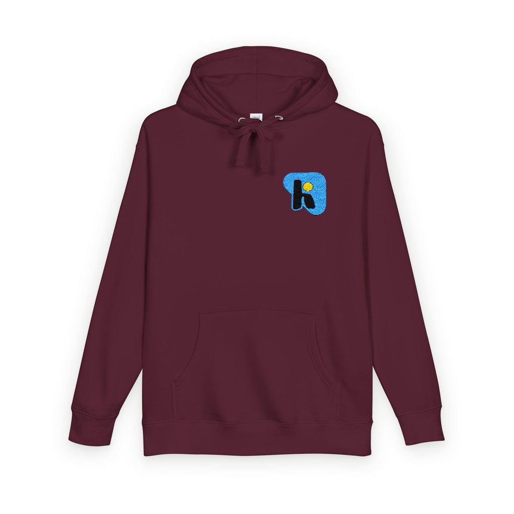K Initial Floral Patch Hoodie