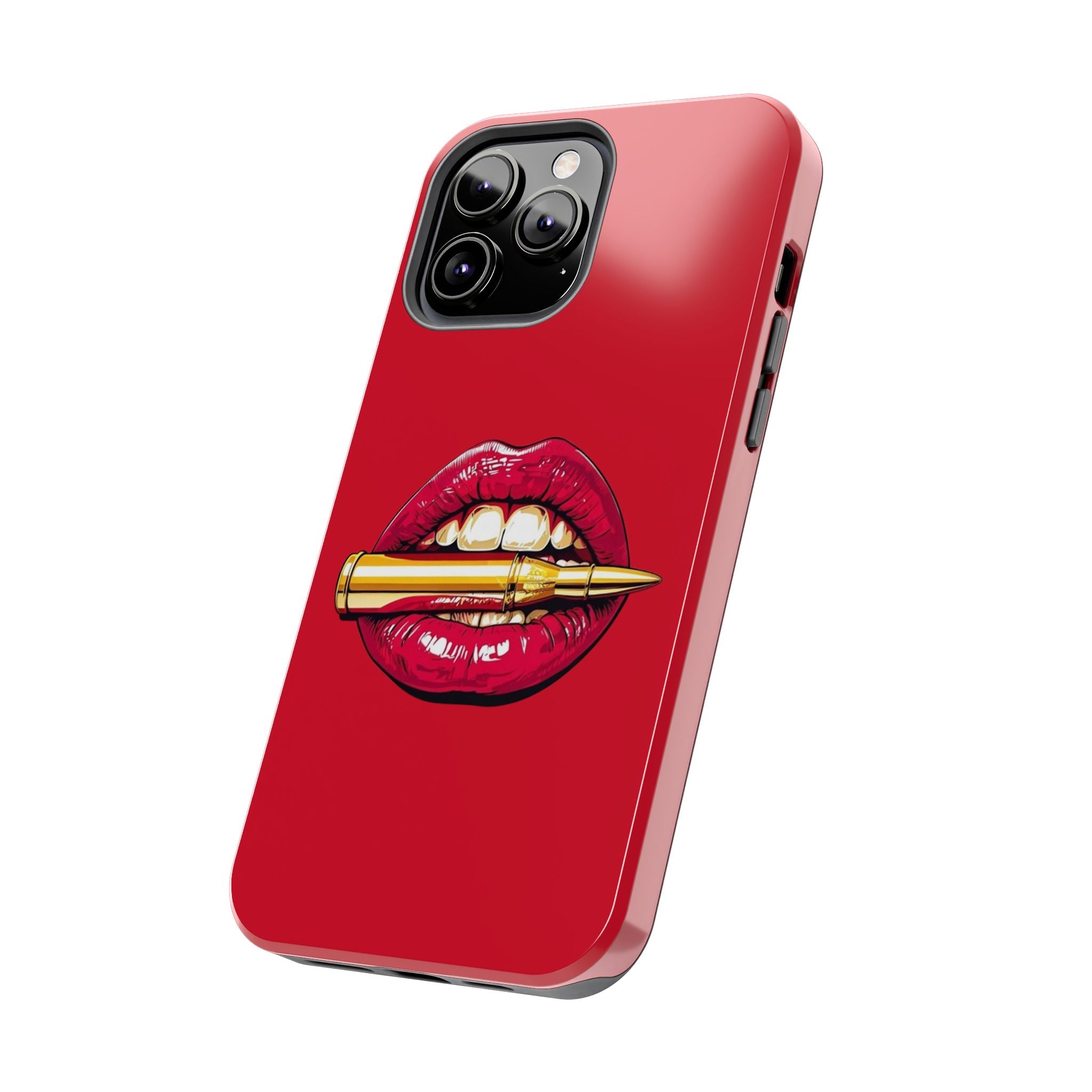 Bold Lipstick Phone Case - Tough Cover for Trendsetters, Vibrant Red Phone Skin, Fashionable Phone Accessory, Unique Gift for Her, [...]