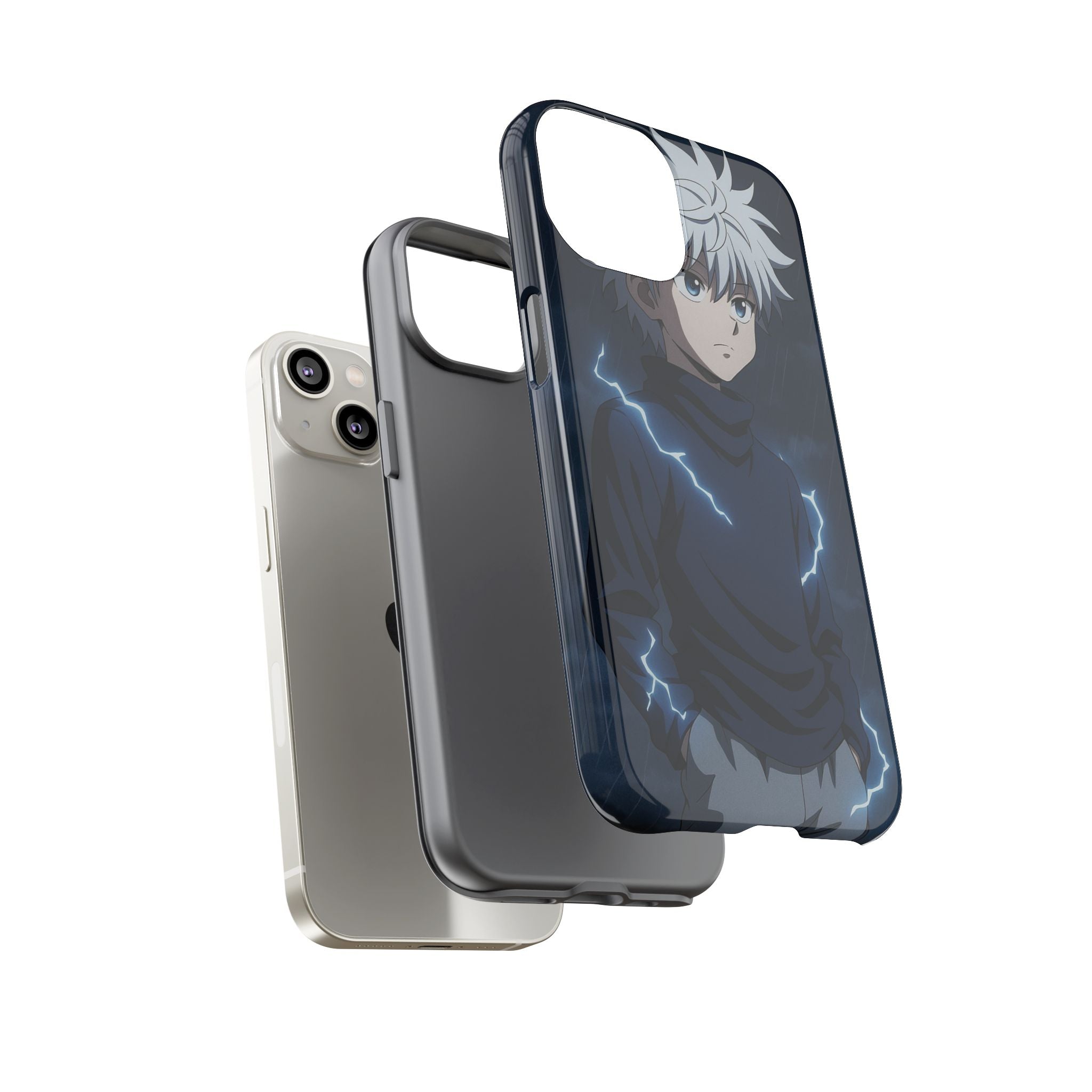 Anime Phone Case Featuring Lightning Design,