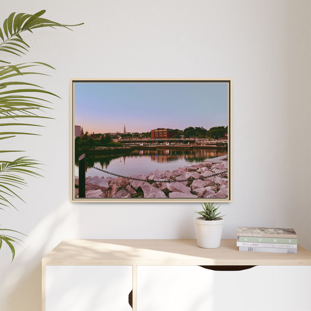 Tranquil Harbor Sunset Wall Art
